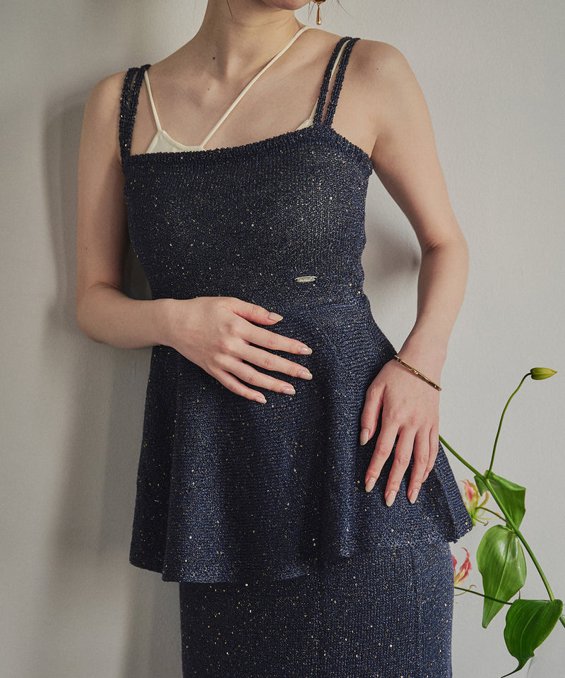 spangle peplum bustier / スパンコールペプラムビスチェ