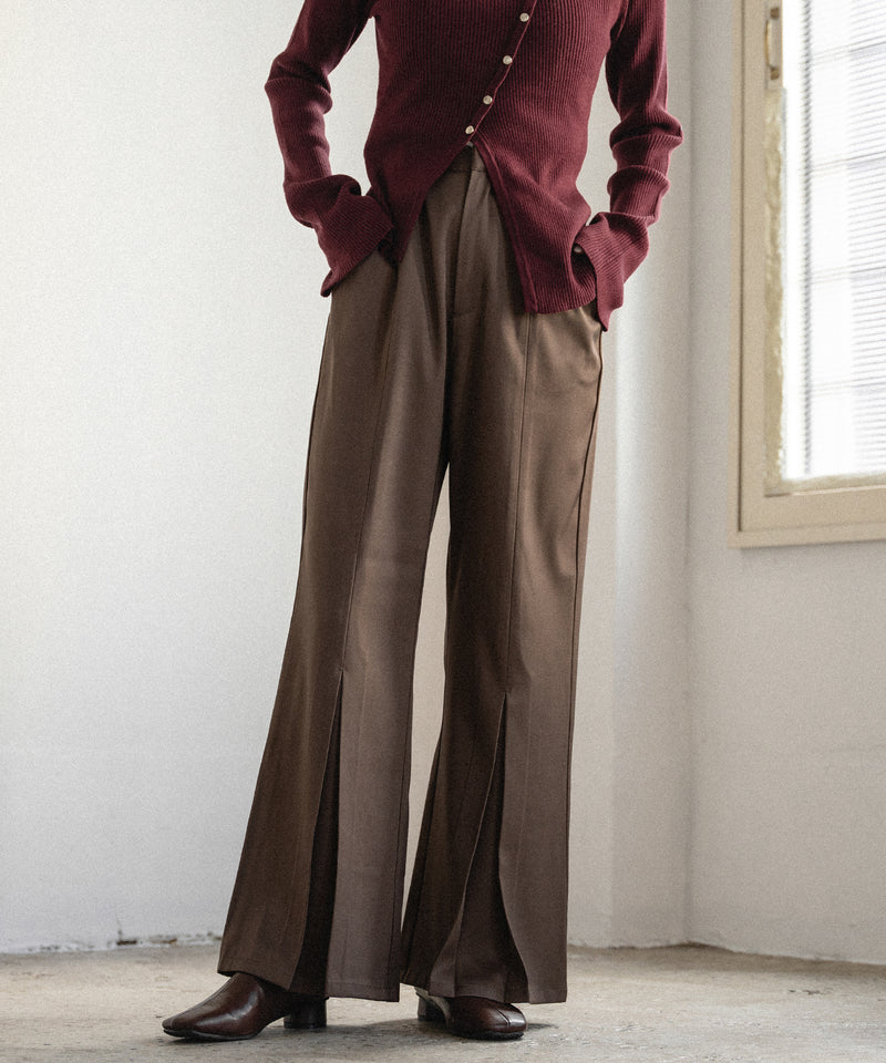 center pleats flare pants / センタープリーツフレアパンツ