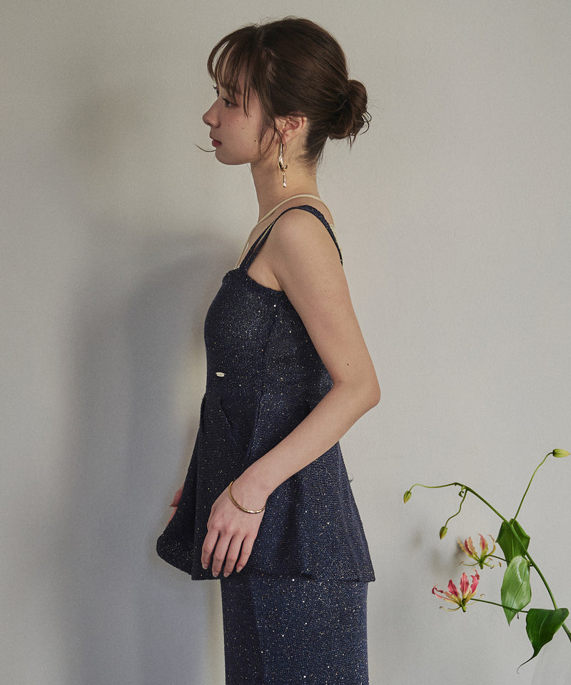 spangle peplum bustier / スパンコールペプラムビスチェ