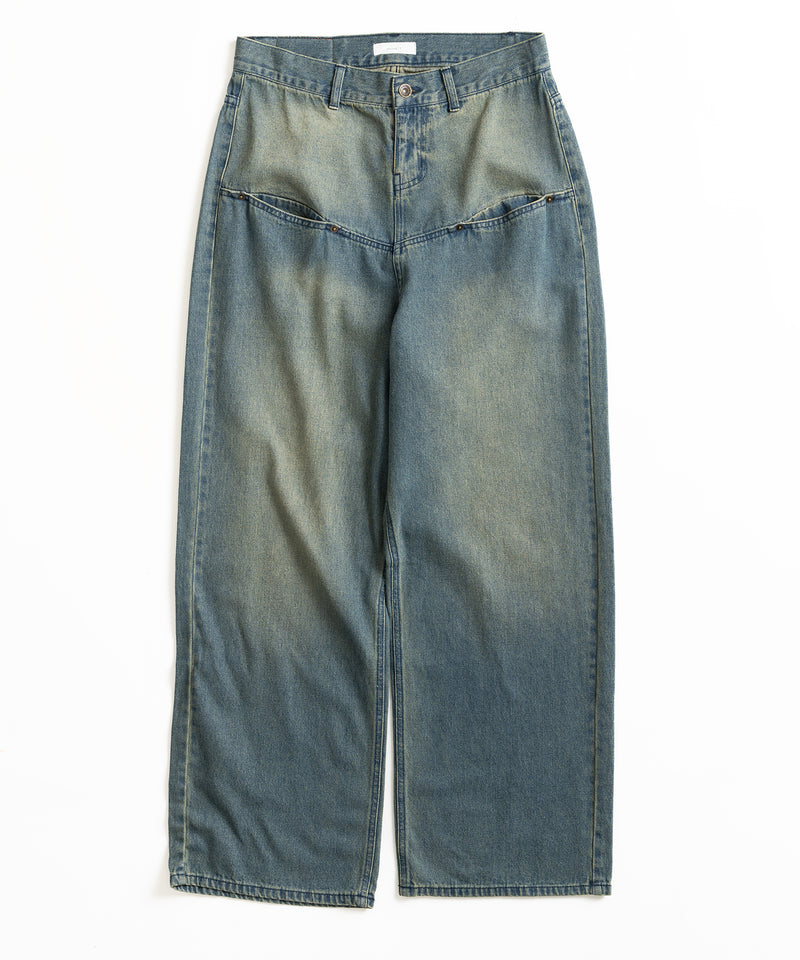 SLASH POCKET DENIM PANTS