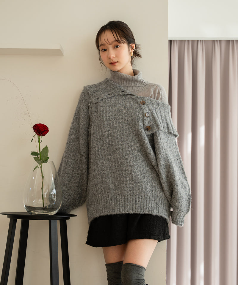 sheer turtleneck knit /  シアータートルネックニット