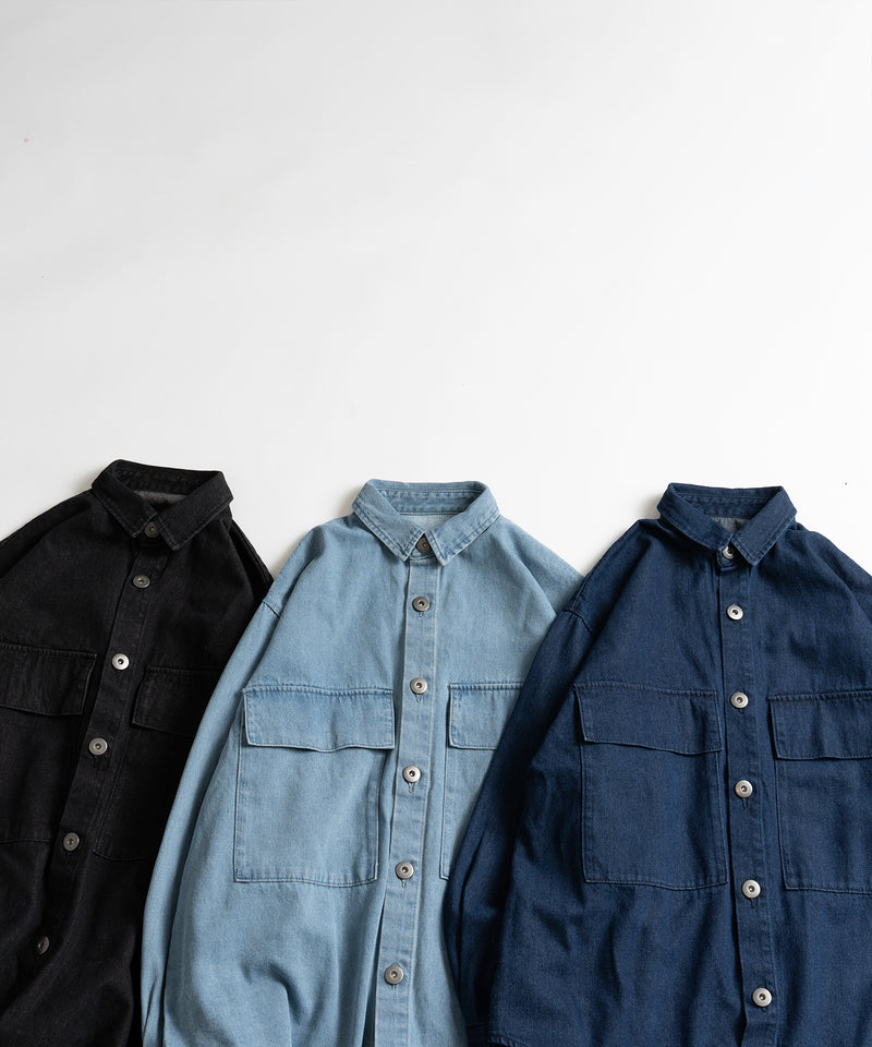 【WETTEMPT｜ウィテンプト】BIG POCKET DENIM SHIRT / ビッグポケットデニムシャツ