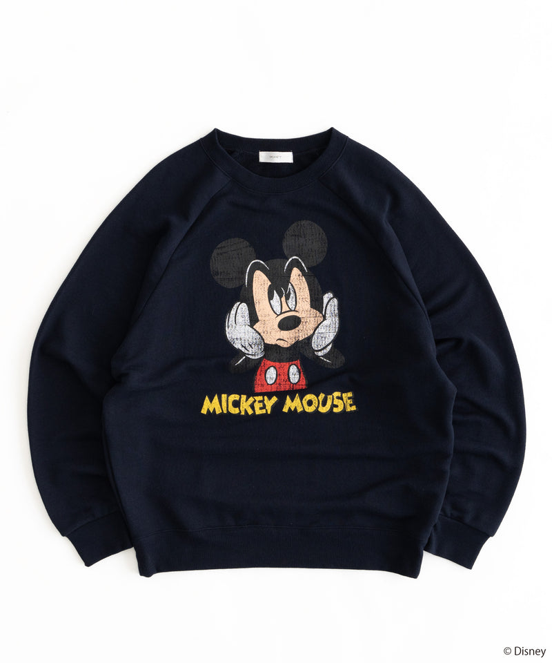 【DISNEY】 MICKEY / PRINT RAGLAN SWEAT SHIRT