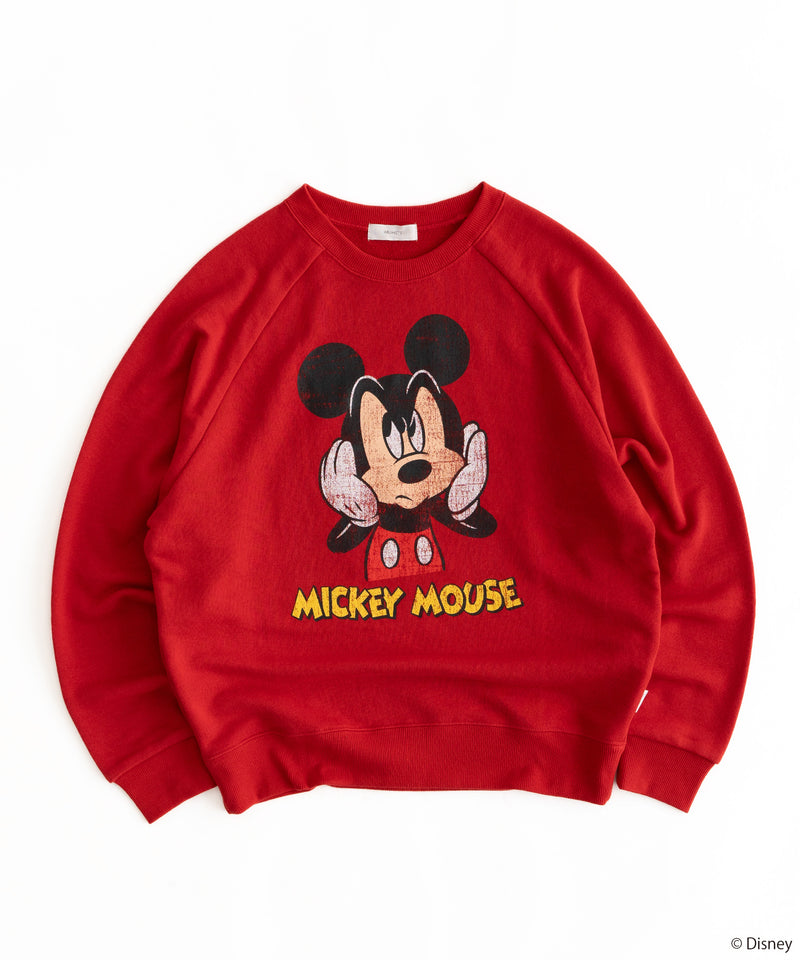 【DISNEY】 MICKEY / PRINT RAGLAN SWEAT SHIRT