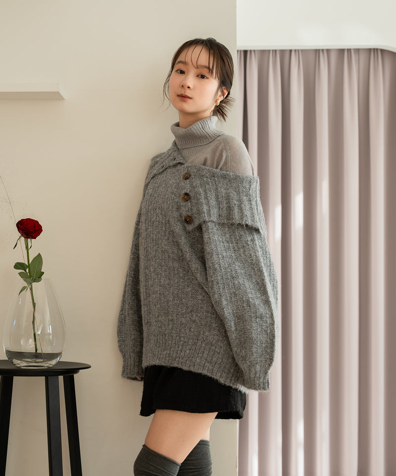 sheer turtleneck knit /  シアータートルネックニット