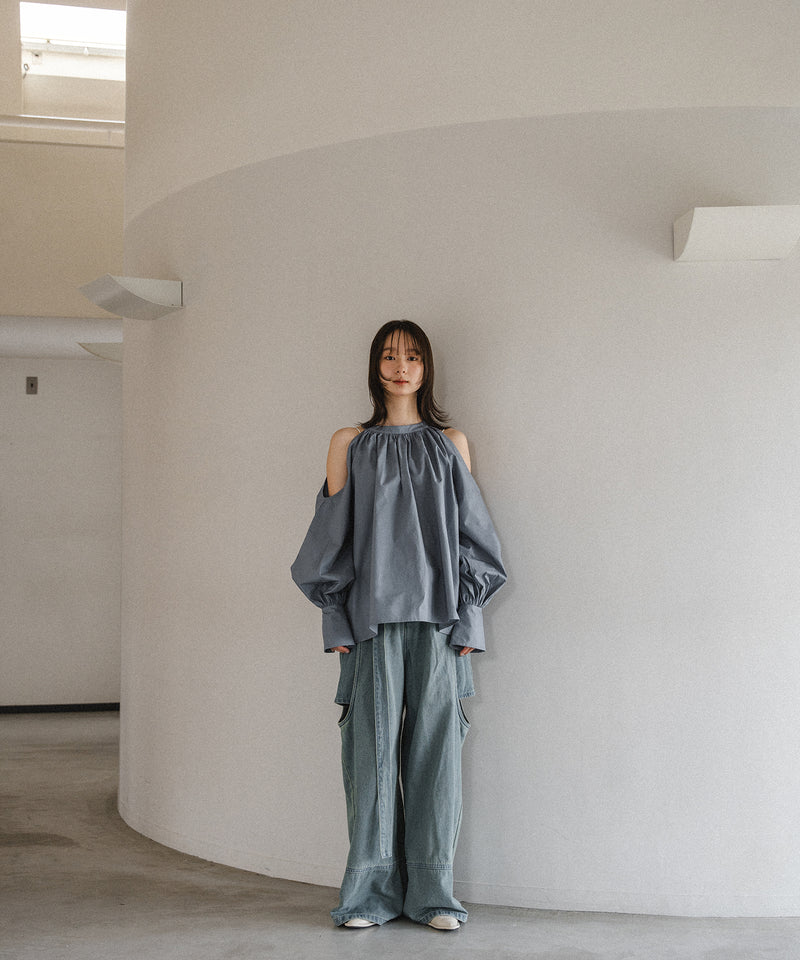 open shoulder blouse / オープンショルダーブラウス