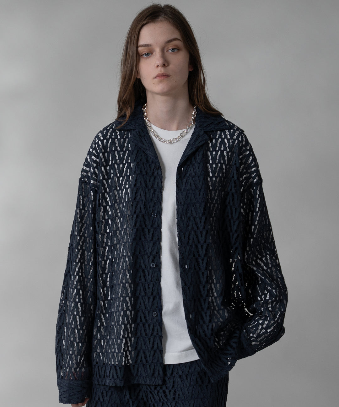 ACANTHUS - Metal Open Collar Shirt / オープンカラーシャツ