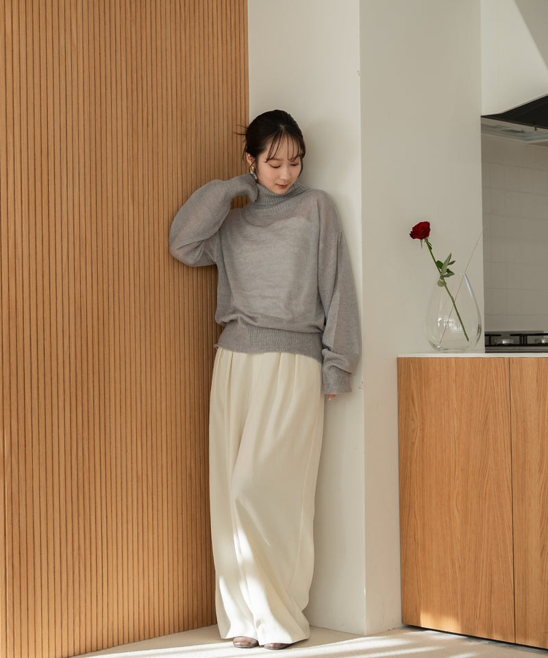 sheer turtleneck knit /  シアータートルネックニット