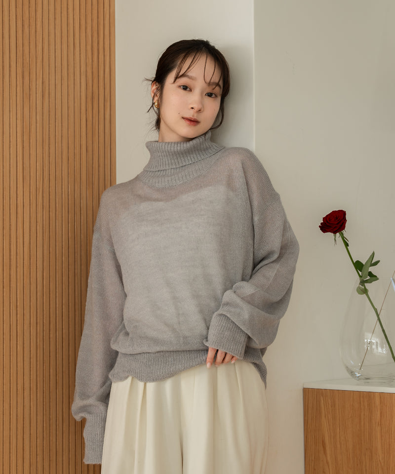 sheer turtleneck knit /  シアータートルネックニット