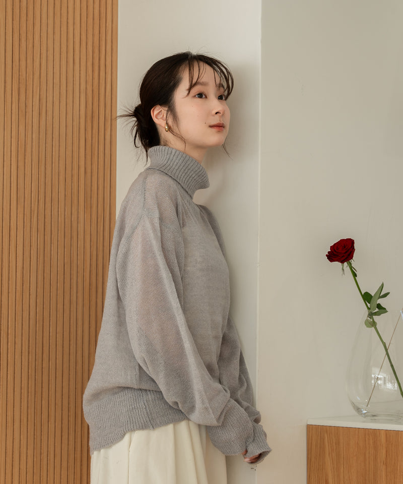 sheer turtleneck knit /  シアータートルネックニット