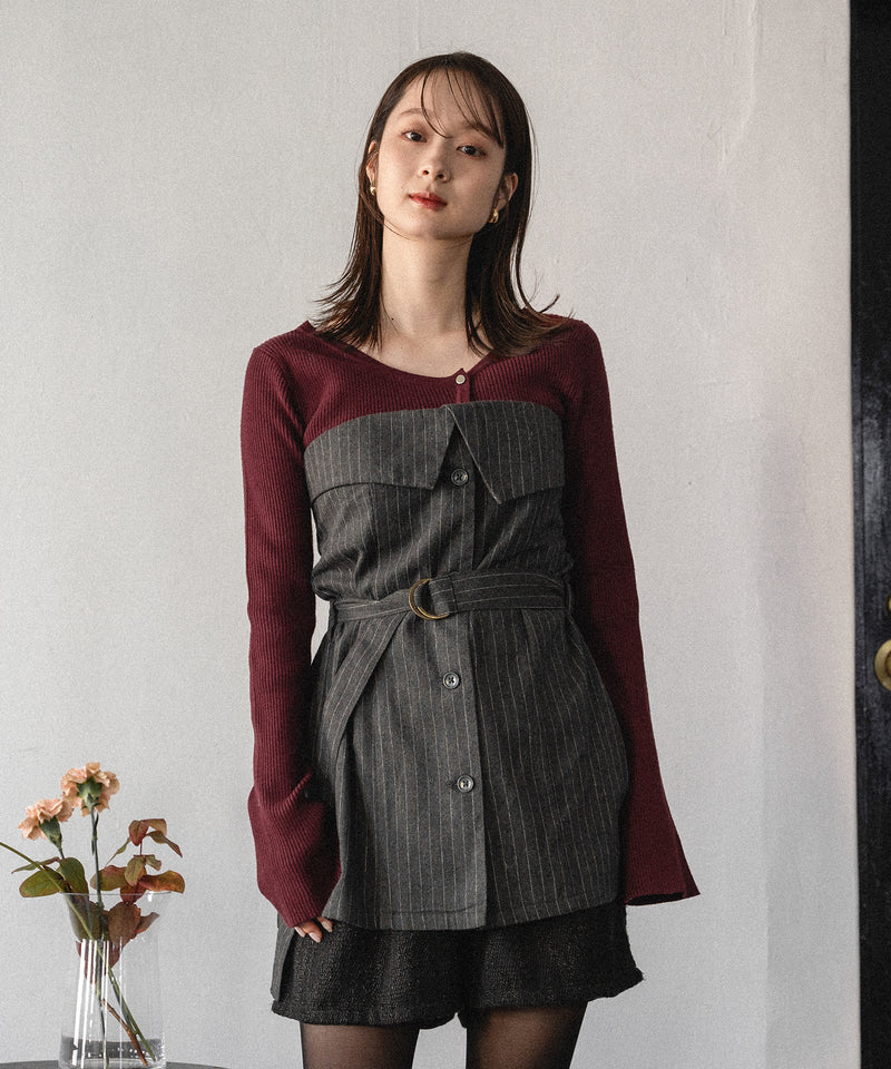 tailored tunic bustier / テーラードチュニックビスチェ