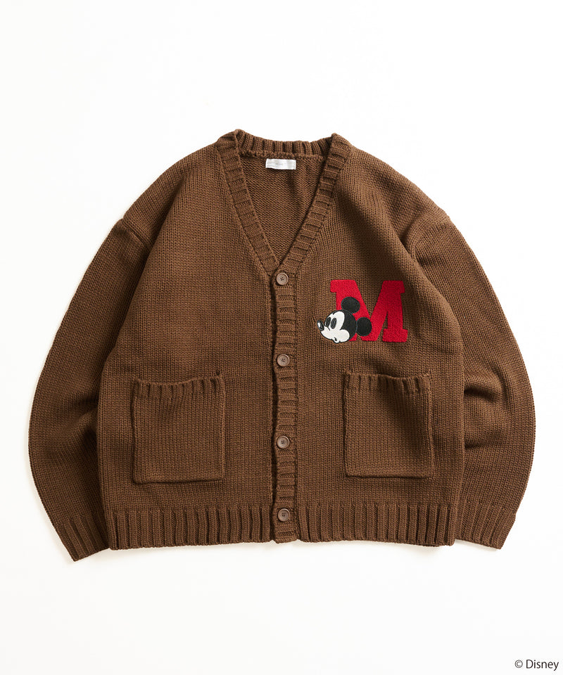 【DISNEY】MICKEY / LETTERED KNIT CARDIGAN