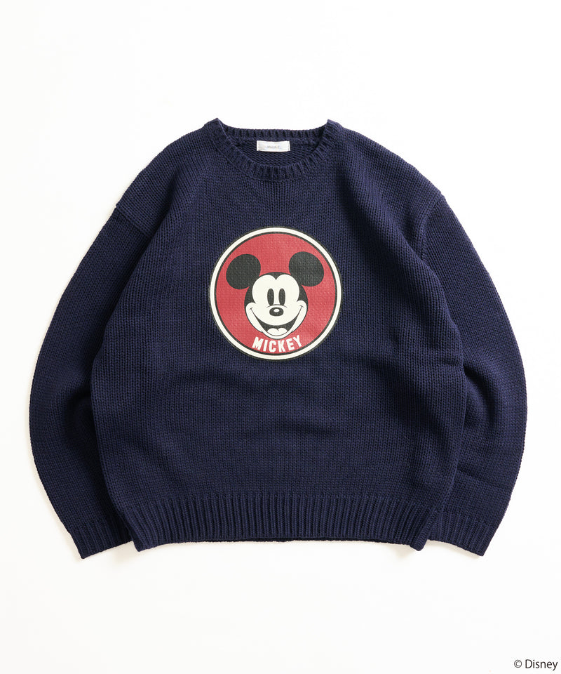 【DISNEY】MICKEY / PRINT KNIT PULLOVER