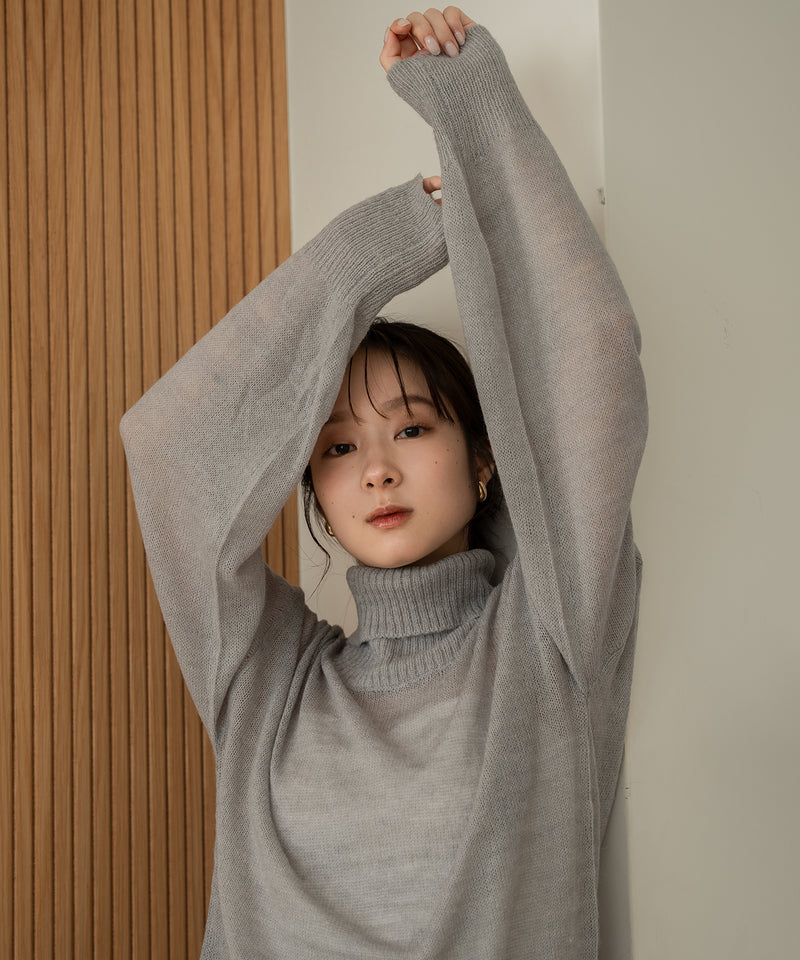 sheer turtleneck knit /  シアータートルネックニット