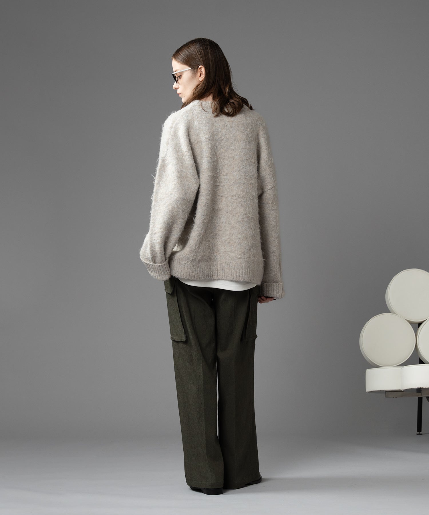 【新色追加/予約販売】LONG SLEEVE WOOL MIXED SHAGGY KNIT / ロングスリーブウール混シャギーニット※12月下旬お届け