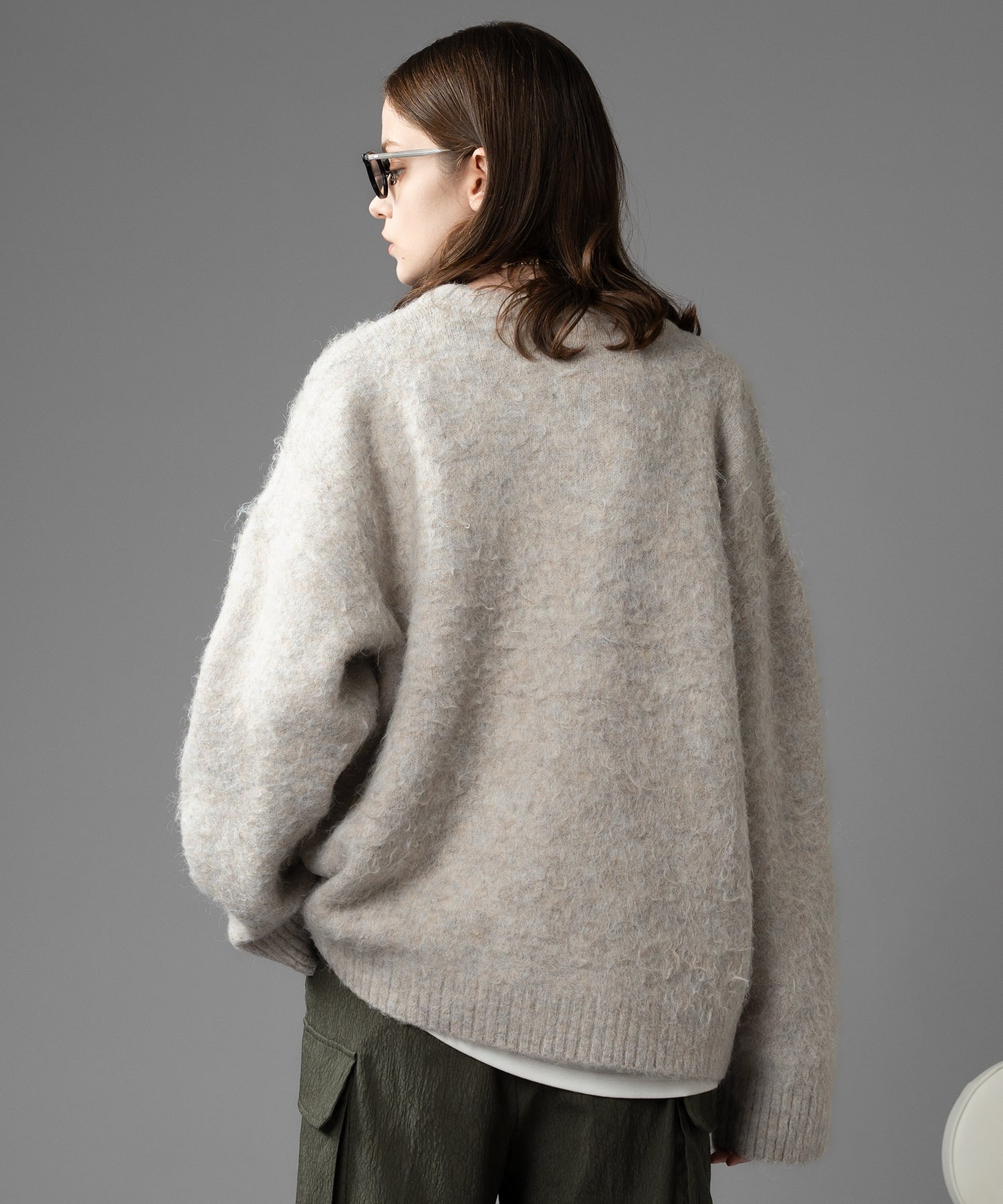 【新色追加/予約販売】LONG SLEEVE WOOL MIXED SHAGGY KNIT / ロングスリーブウール混シャギーニット※12月下旬お届け