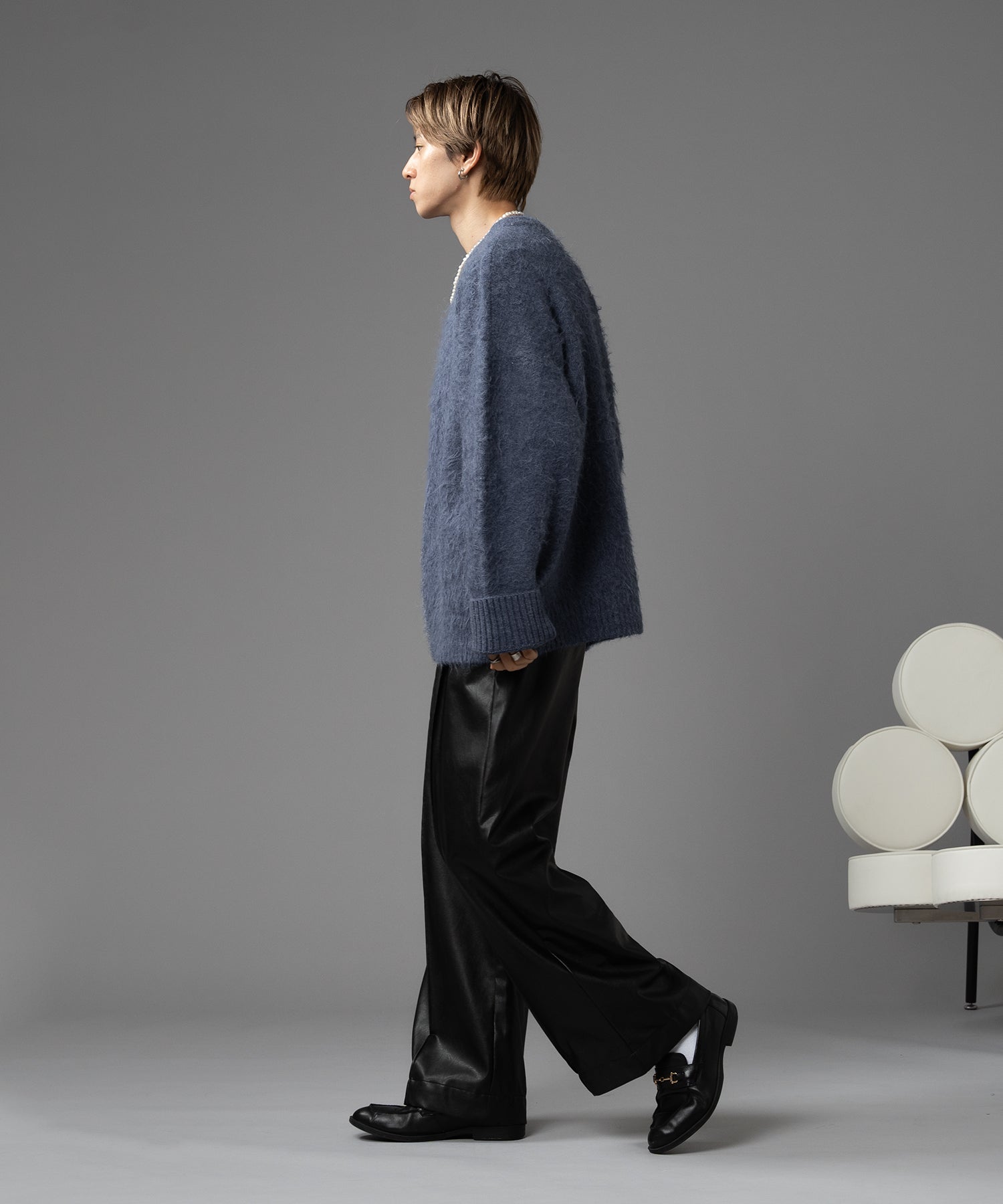 【新色追加/予約販売】LONG SLEEVE WOOL MIXED SHAGGY KNIT / ロングスリーブウール混シャギーニット※12月下旬お届け