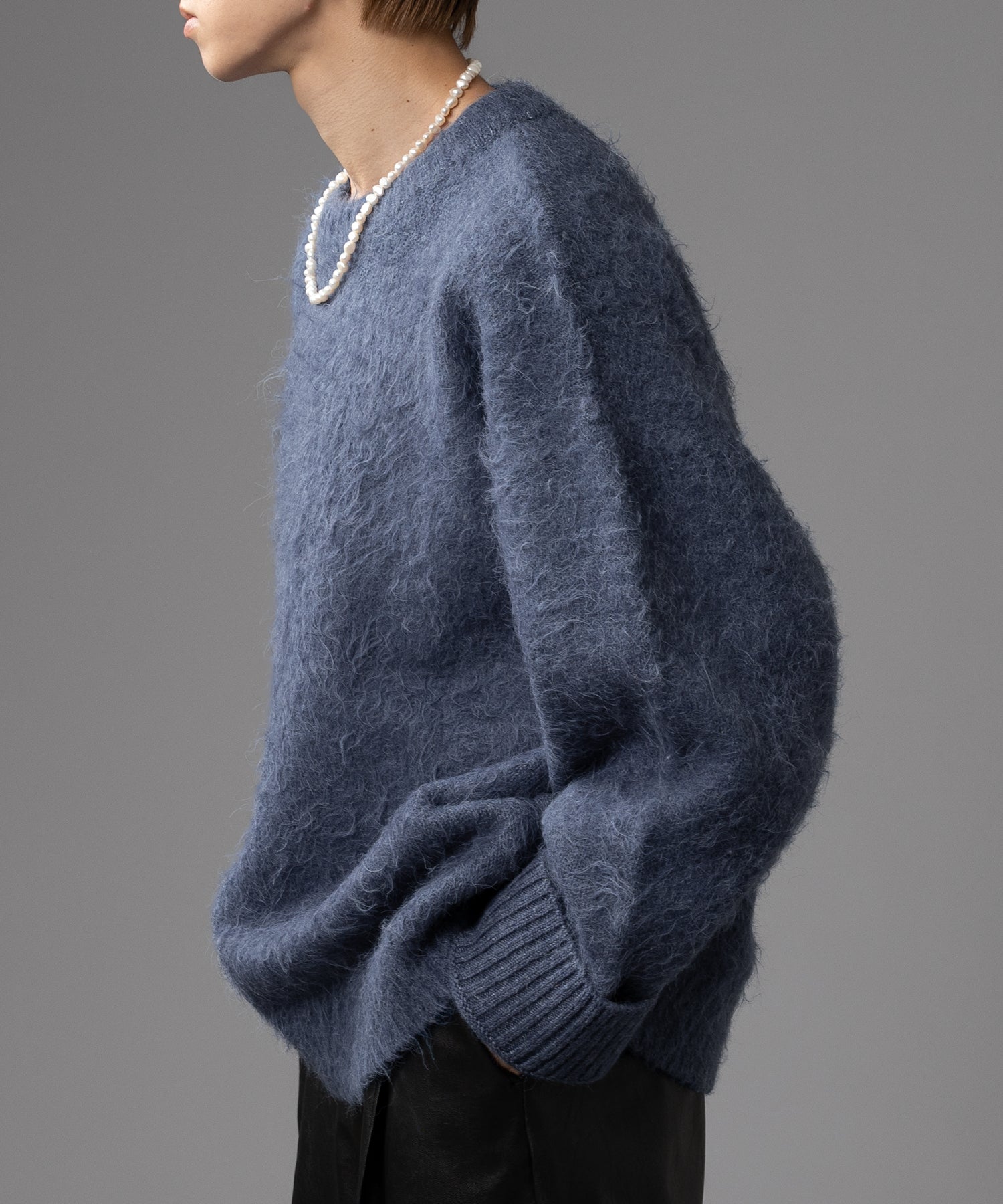 【新色追加/予約販売】LONG SLEEVE WOOL MIXED SHAGGY KNIT / ロングスリーブウール混シャギーニット※12月下旬お届け