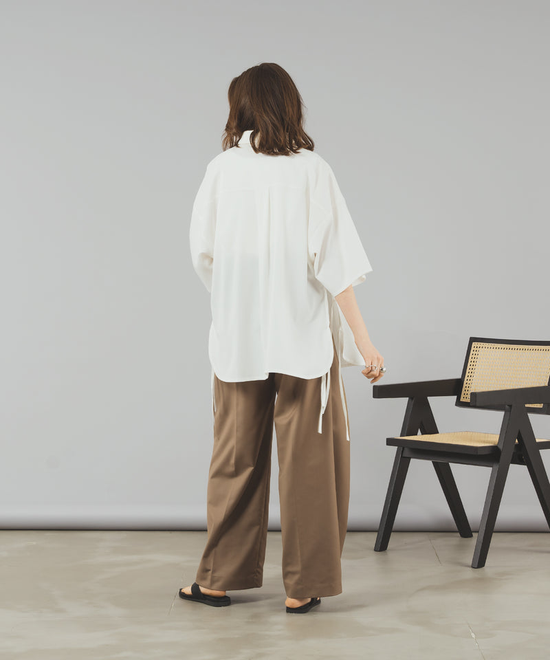 HIGH WAIST TUCK WIDE PANTS /ハイウエストタックワイドパンツ