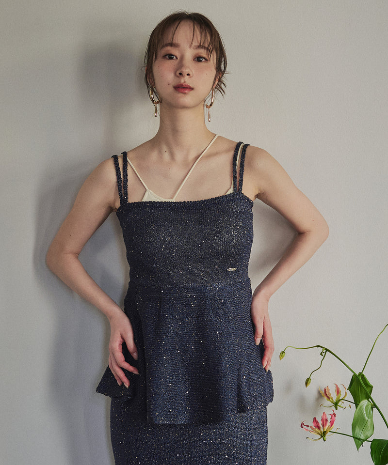 spangle peplum bustier / スパンコールペプラムビスチェ
