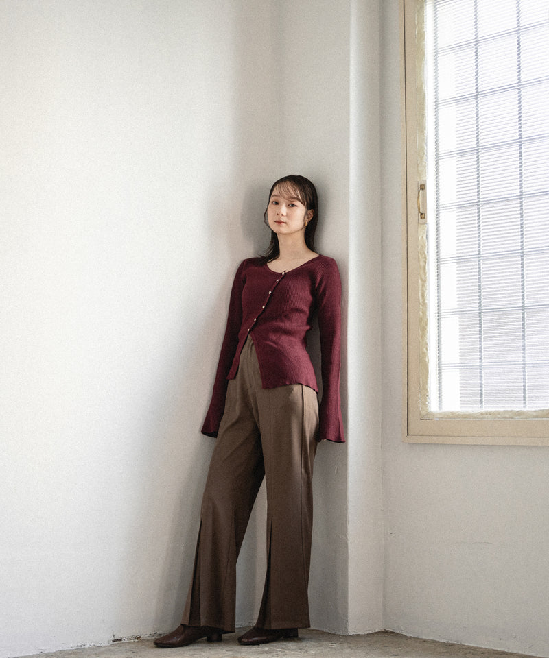 center pleats flare pants / センタープリーツフレアパンツ