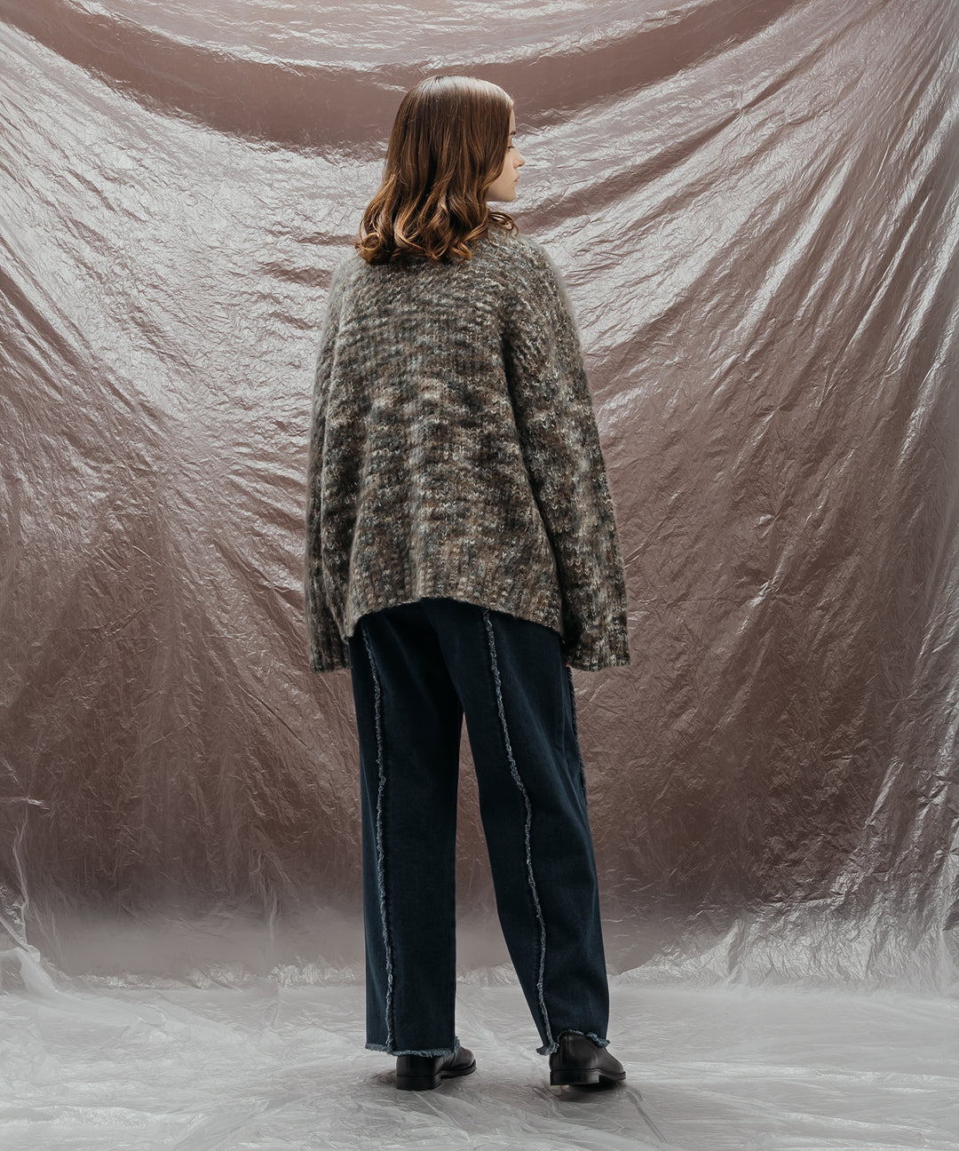selleglant｜セレグランテ】MIX SHAGGY CARDIGAN / ミックス