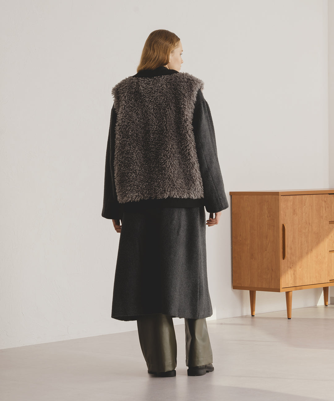 selleglant｜セレグランテ】FAKE FUR DOCKING 2WAY TRACK JAKET