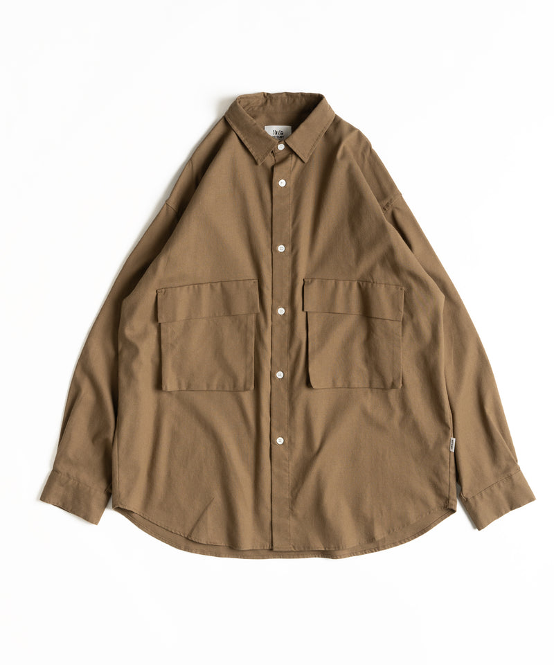 【WETTEMPT】COTTON LINEN BIG POCKET SHIRT /コットンリネンビッグポケットシャツ