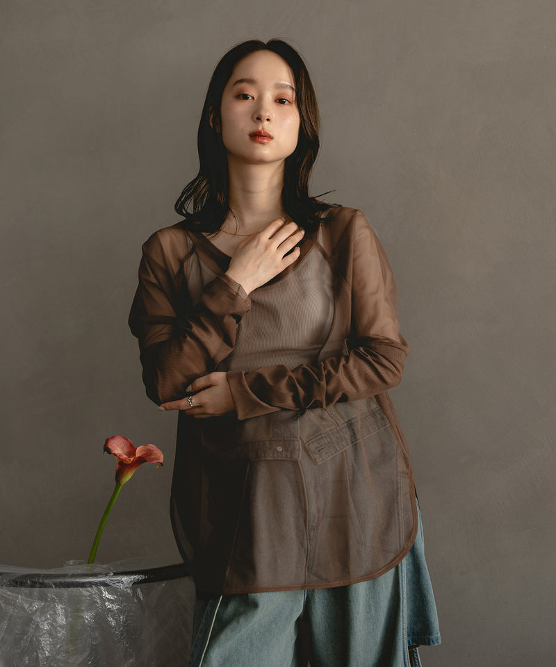 【last5点以下】sheer sleeve tops / シアースリーブトップス