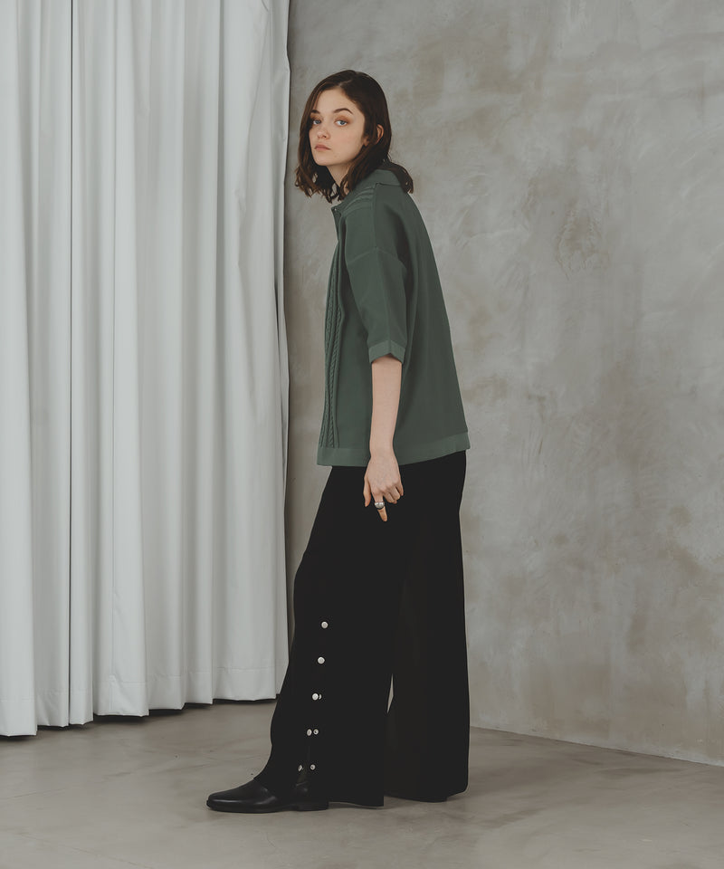 SIDE DOT BOTTON SLIT PANTS/サイドボタンスリットパンツ