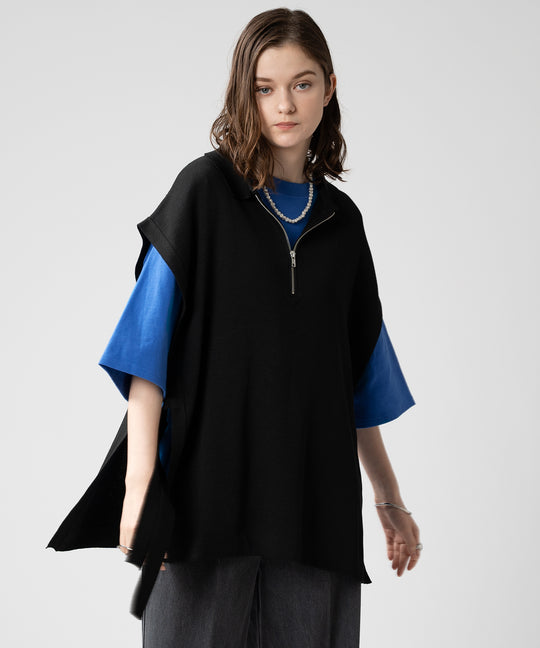 【selleglant｜セレグランテ】HALFZIP OPENCORD VEST/ ハーフジップオープンコードベスト