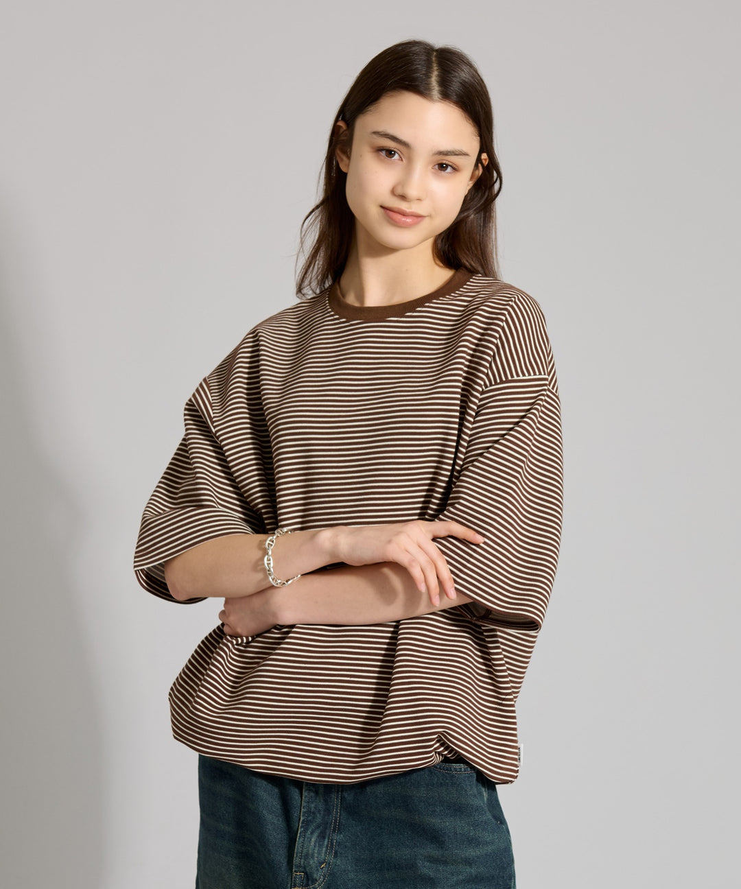 WETTEMPT｜ウィテンプト】CREW NECK MULTI BORDER TEE / クルーネック