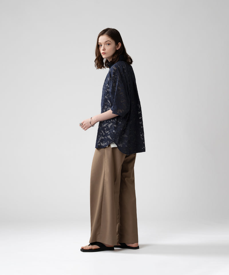 【selleglant｜セレグランテ】SHEER JACQUARD SHIRT/シアージャガードシャツ