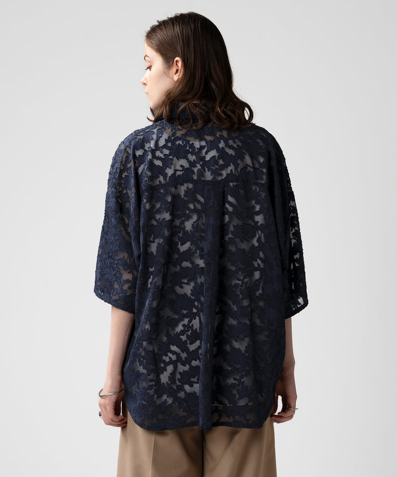 【selleglant｜セレグランテ】SHEER JACQUARD SHIRT/シアージャガードシャツ