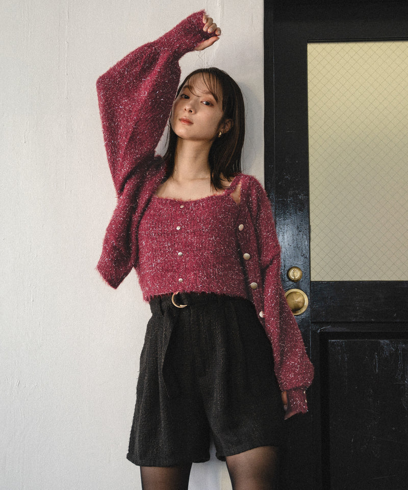 glitter knit ensemble / グリッターニットアンサンブル