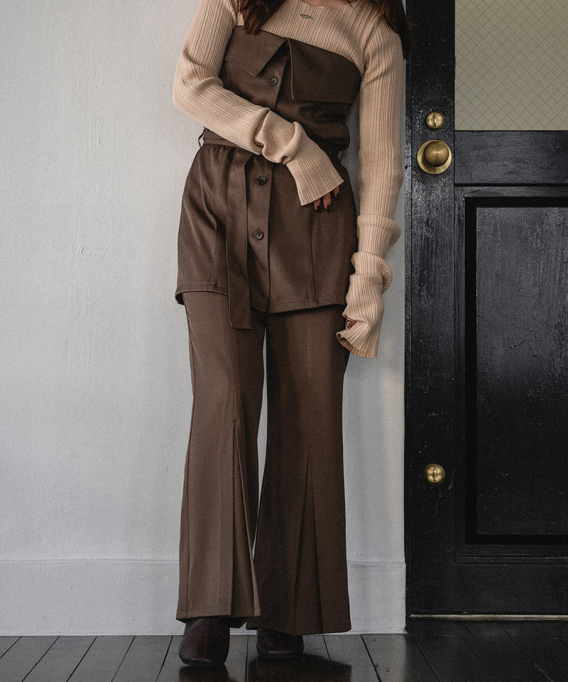 center pleats flare pants / センタープリーツフレアパンツ