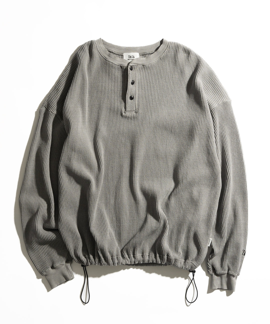 WETTEMPT｜ウィテンプト】HENRY NECK PIGMENT WAFFLE LONG TEE