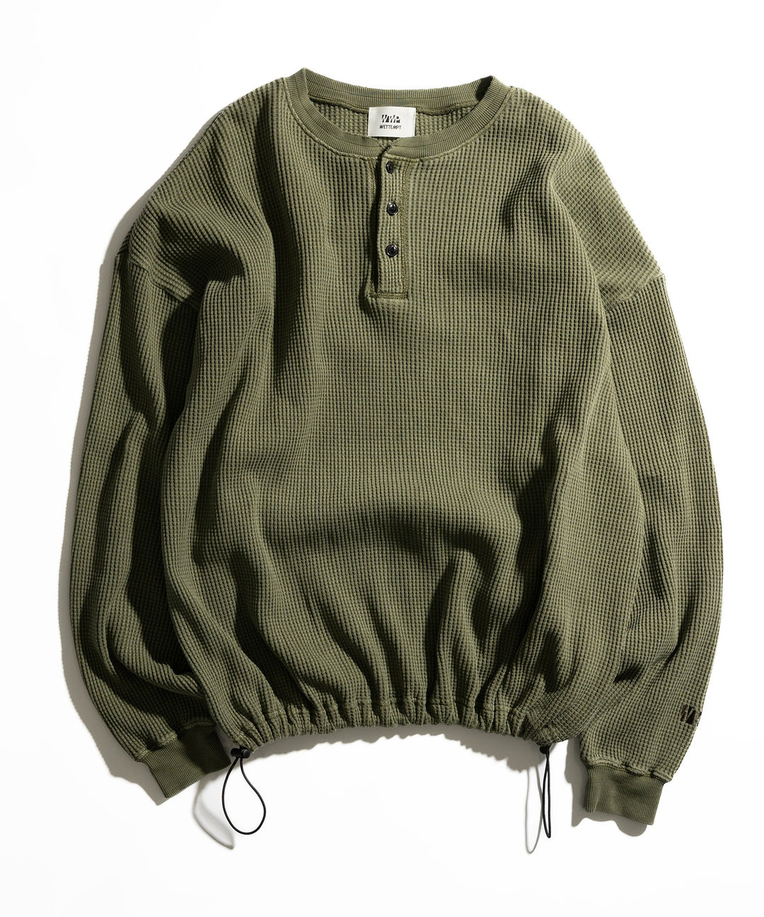 ワコマリア ピンナップガール　総柄 ヘンリーネック ワッフル サーマル WETTEMPT｜ウィテンプト】HENRY NECK PIGMENT WAFFLE LONG TEE