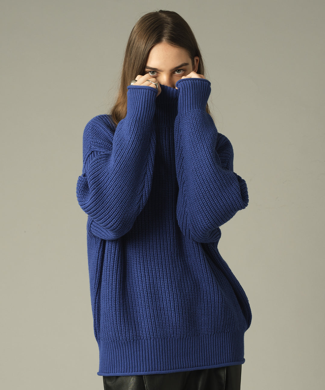 selleglant｜セレグランテ】TURTLE NECK RIB KNIT / タートルネックア