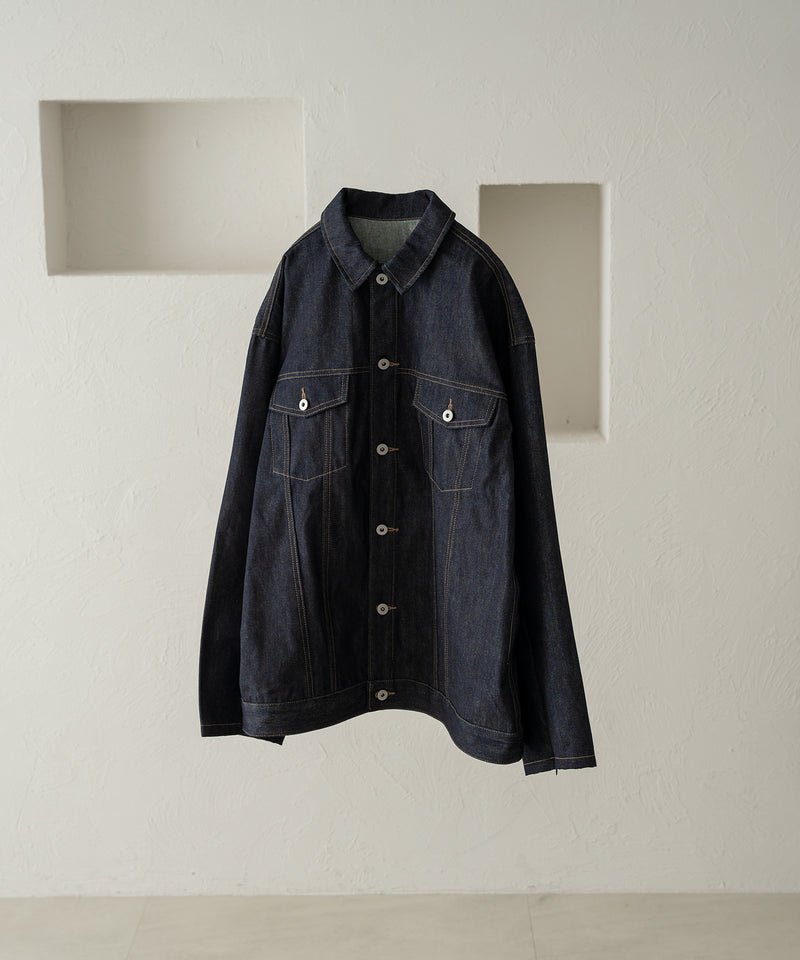 【selleglant｜セレグランテ】RIGIT DENIM ARM SLIT JACKETKET/リジットデニムアームスリットジャケット