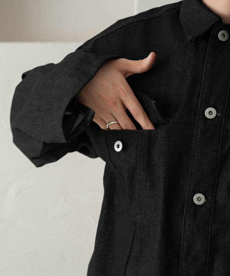 【selleglant｜セレグランテ】RIGIT DENIM ARM SLIT JACKETKET/リジットデニムアームスリットジャケット