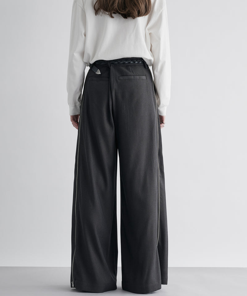 【selleglant｜セレグランテ】SIDE ZIP WIDE SLACKS PANTS/サイドジップワイドスラックスパンツ