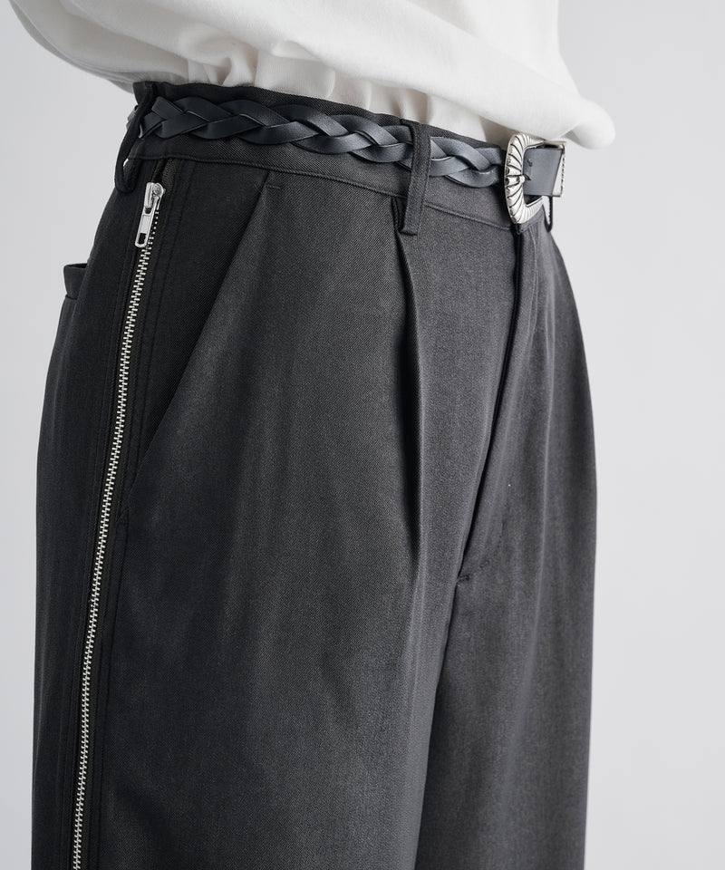 【selleglant｜セレグランテ】SIDE ZIP WIDE SLACKS PANTS/サイドジップワイドスラックスパンツ