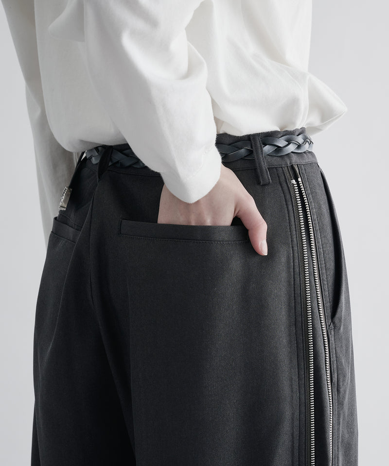 【selleglant｜セレグランテ】SIDE ZIP WIDE SLACKS PANTS/サイドジップワイドスラックスパンツ