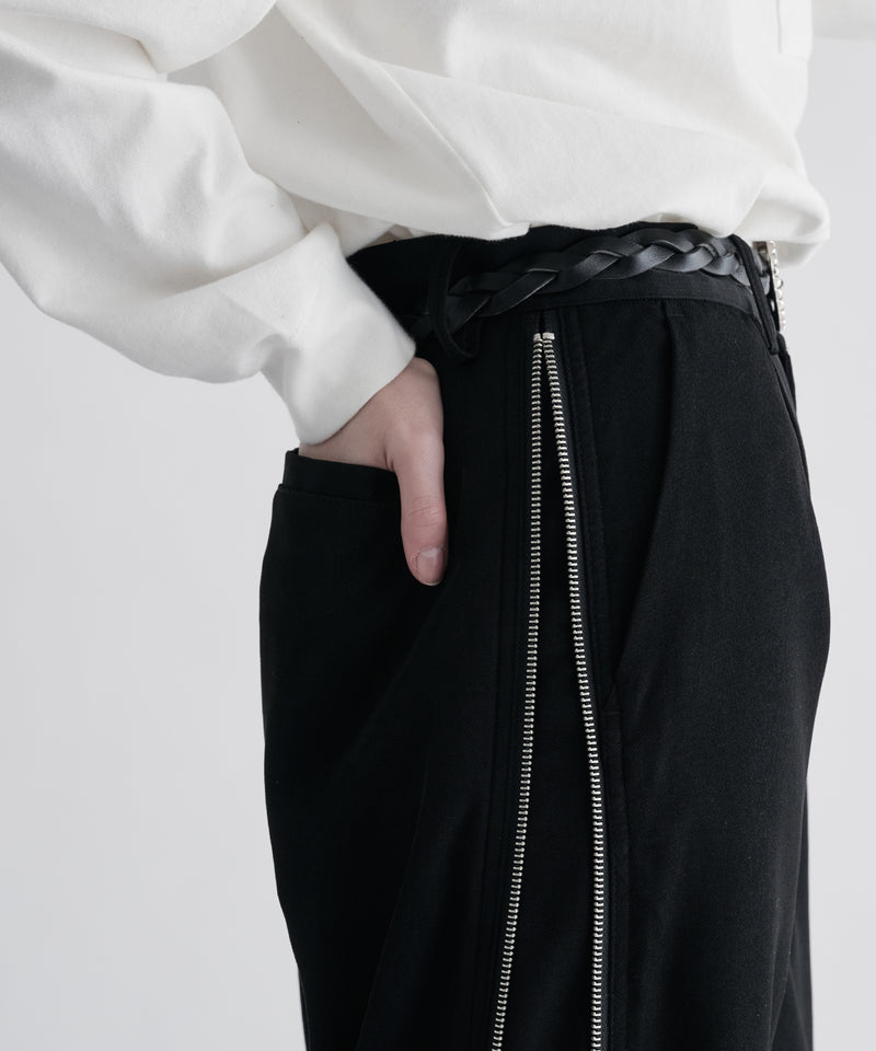 【selleglant｜セレグランテ】SIDE ZIP WIDE SLACKS PANTS/サイドジップワイドスラックスパンツ