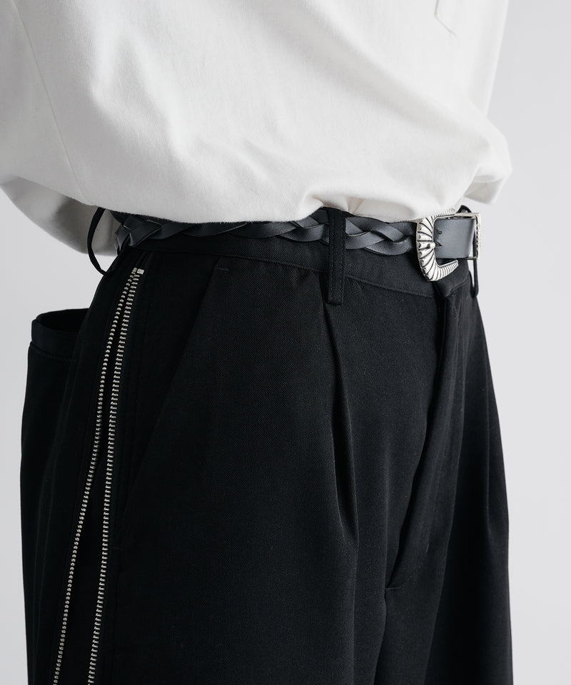 【selleglant｜セレグランテ】SIDE ZIP WIDE SLACKS PANTS/サイドジップワイドスラックスパンツ