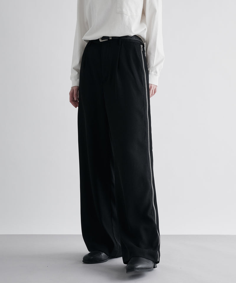 【selleglant｜セレグランテ】SIDE ZIP WIDE SLACKS PANTS/サイドジップワイドスラックスパンツ