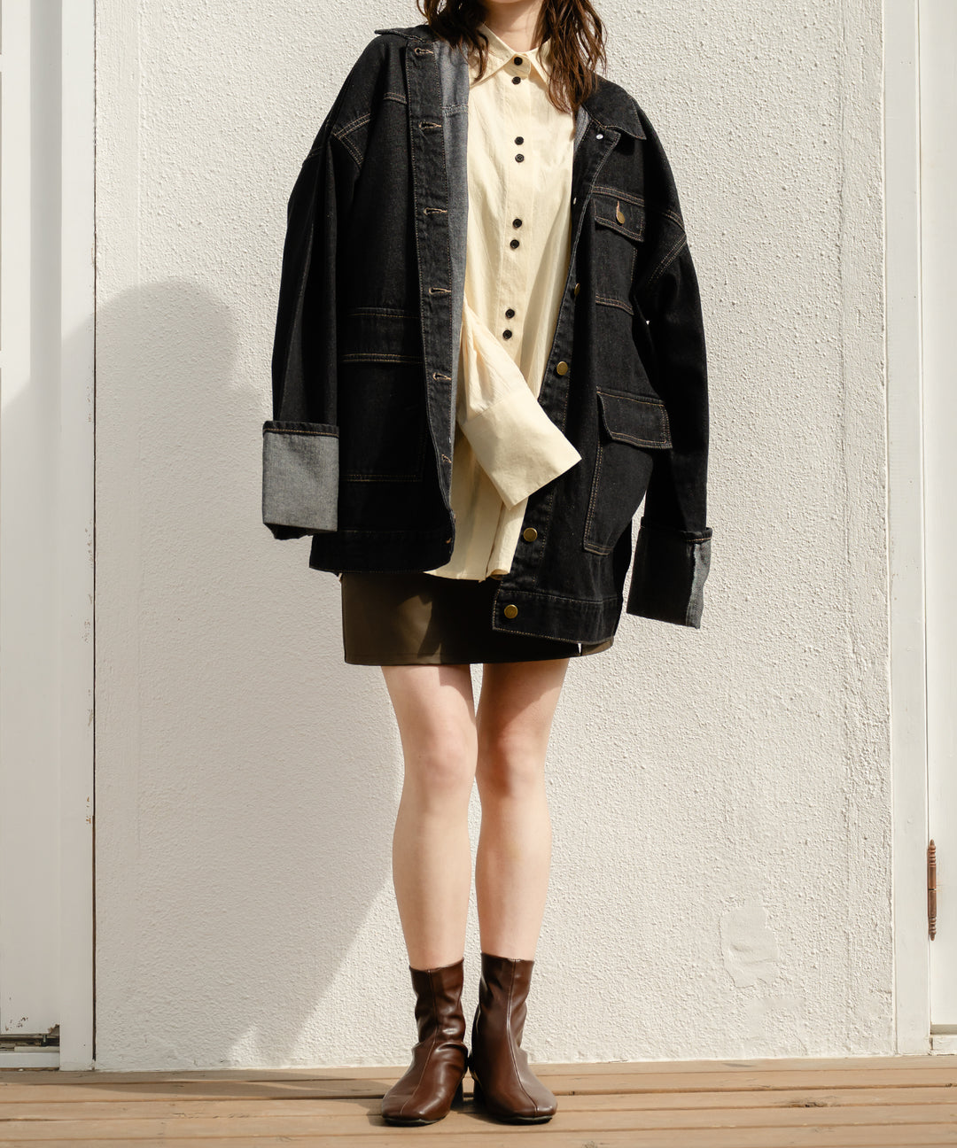 mideal デザインルーズシャツ ブルー ボウタイデザインルーズシャツ｜WOMEN｜250GAB30-112H｜AZUL BY