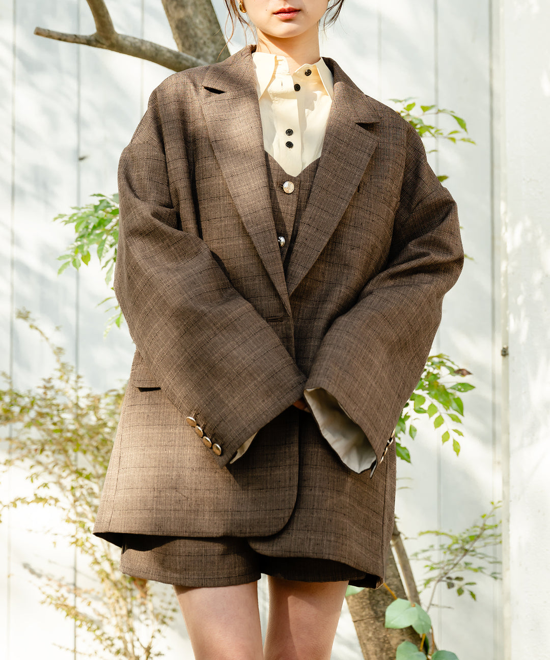 design tweed over jacket / デザインツイードオーバー