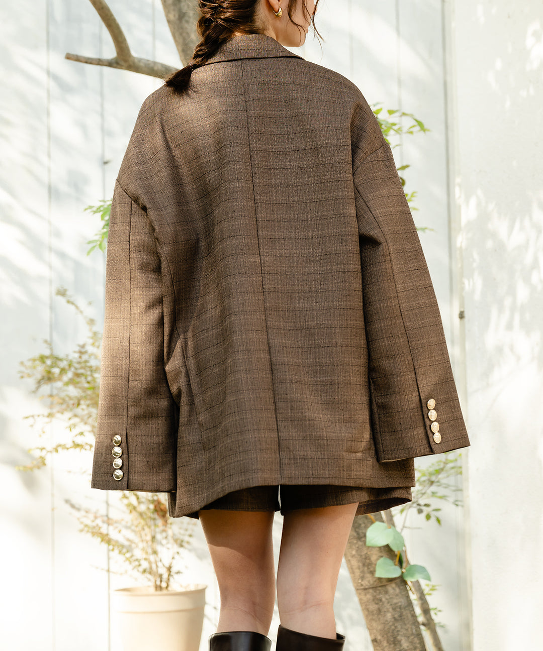 design tweed over jacket / デザインツイードオーバー